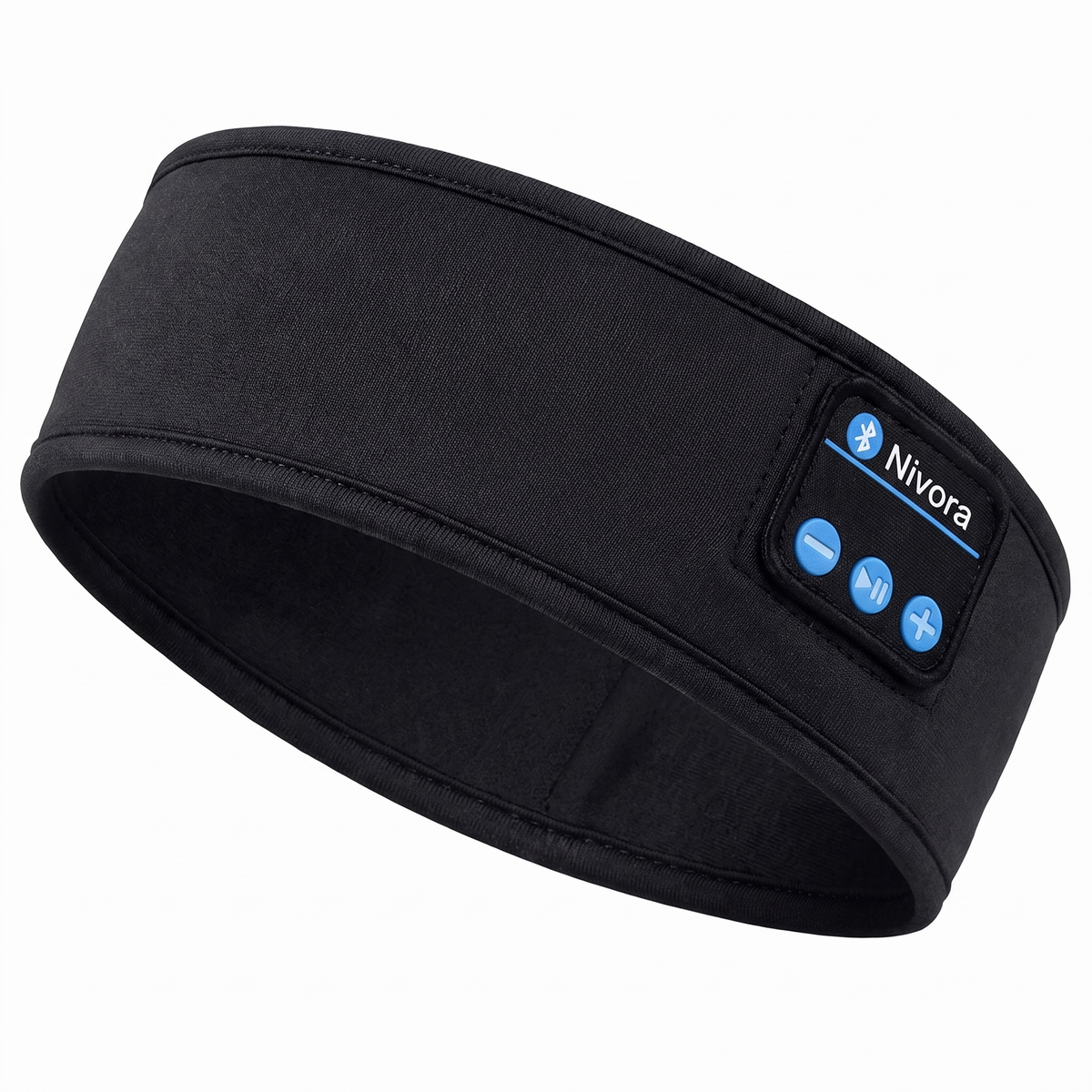 Nivora Bluetooth ski headband in midnight black